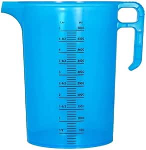 Pro-Measures Polypropylene Measuring Jug Blue 5Ltr