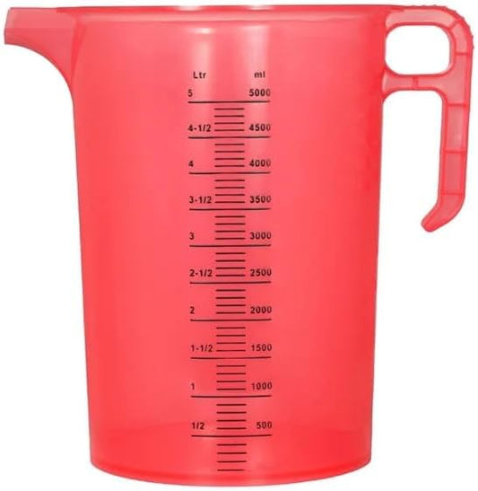 Pro-Measures Polypropylene Measuring Jug Red 5Ltr