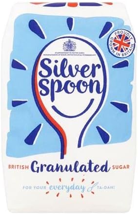 Silverspoon White Granulated Sugar| General Sweetening| British Grown Sugar| 1kg (Pack of 5)