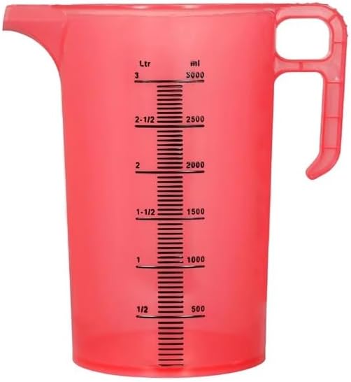 Pro-Measures Polypropylene Measuring Jug Red 3Ltr