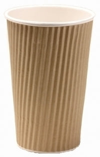 16oz Kraft Ripple Coffee Cup Pack of 100