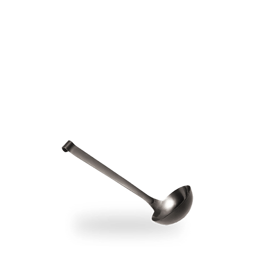 ELEGANT BLACK  SOUP LADLE 26.5CM BOX 10