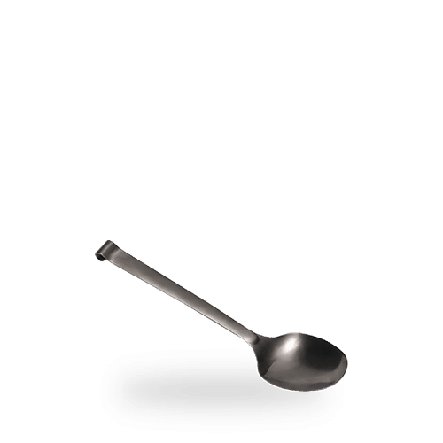 ELEGANT BLACK  SERVING SPOON 30CM BOX 10