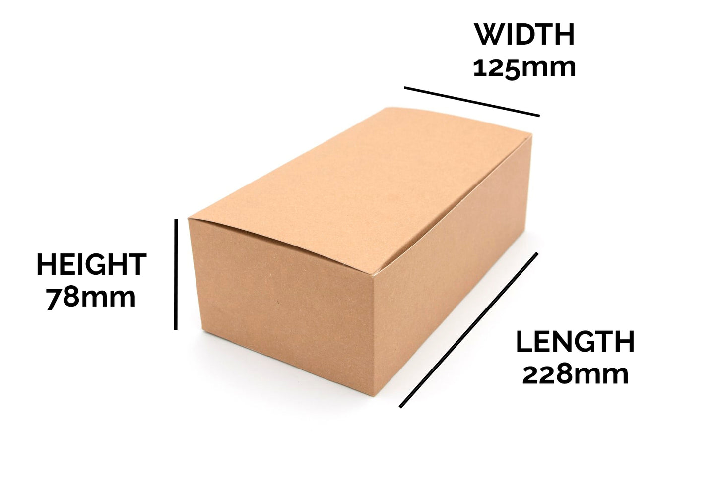 Compostable large Kraft Food Box Pack of 250