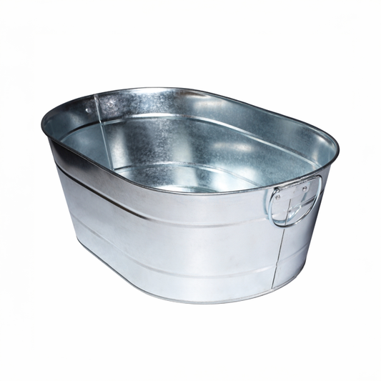 Galvanised Steel Oval Party Tub Large Pack of 8