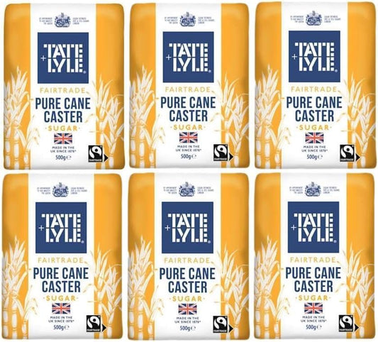 Tate & Lyle Caster Sugar 500g (Pack of 6)