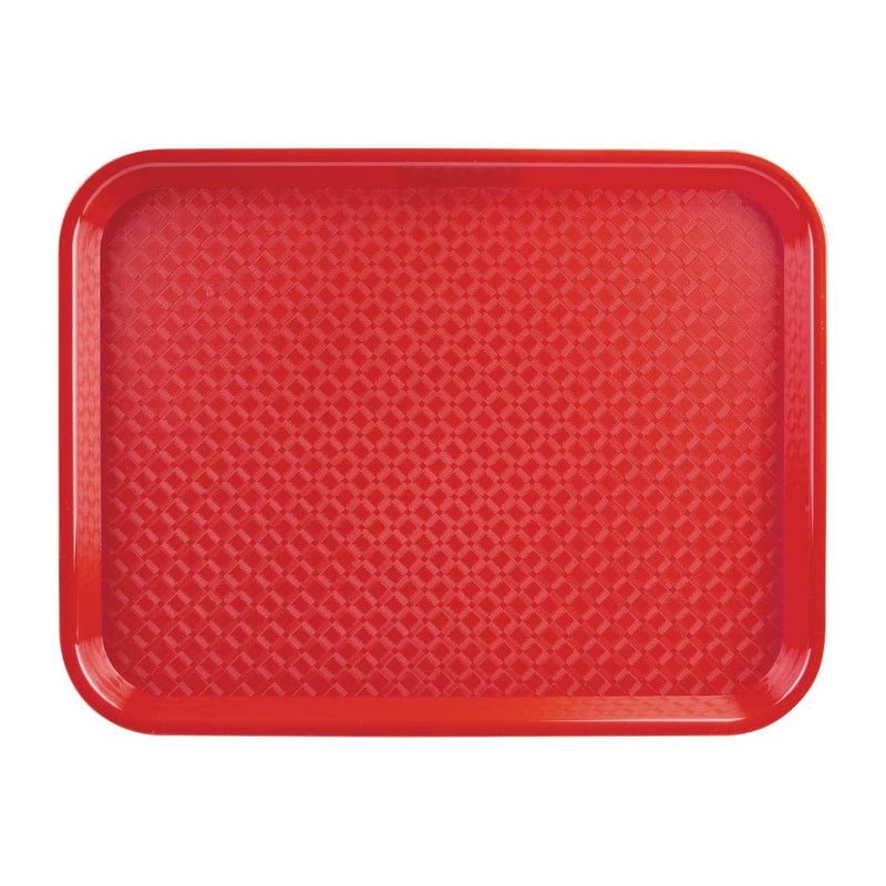Olympia Kristallon Polypropylene Fast Food Tray Red Small
