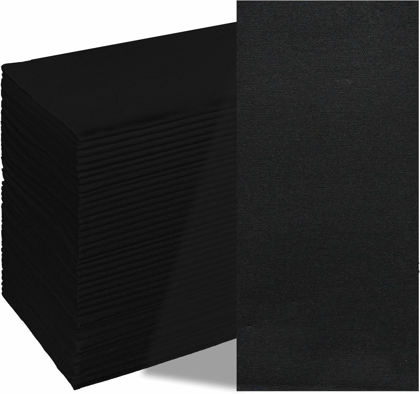 BulkySoft® Airlaid Dinner Napkin 40cm Black 1/8 Pack of 500