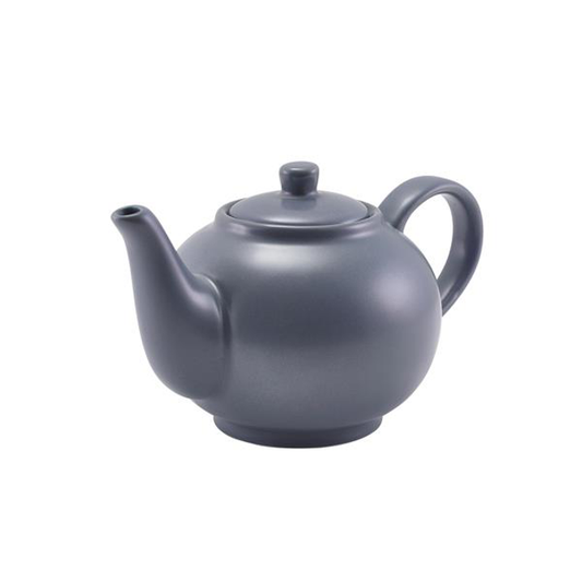 GenWare Porcelain Matt Grey Teapot 15.75oz / 450ml Case of 6