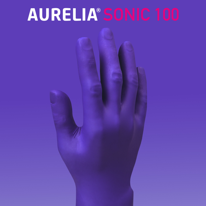 Aurelia Sonic 100 Nitrile Blue Gloves - Large Pack of 100