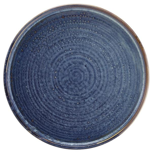 Terra Porcelain Aqua Blue Low Presentation Plate 25cm Box of 6