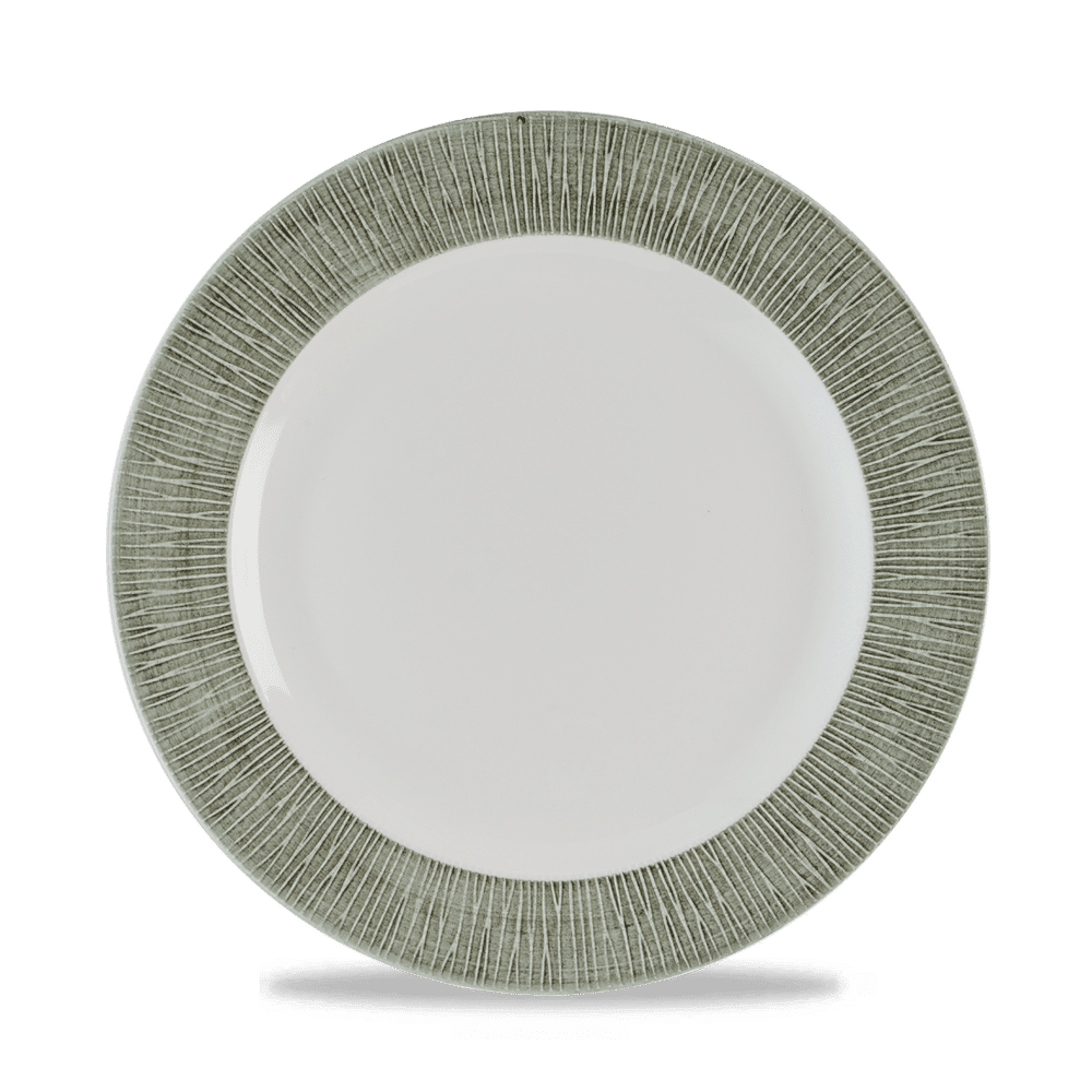 Bamboo Ceramic Spinwash Alpine  Footed Plate 10 1/4" Box 12