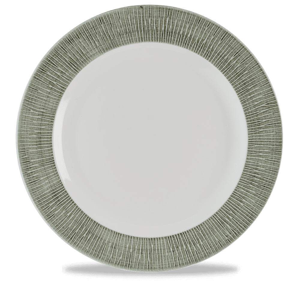 Bamboo Ceramic Spinwash Alpine  Footed Plate 12" Box 12
