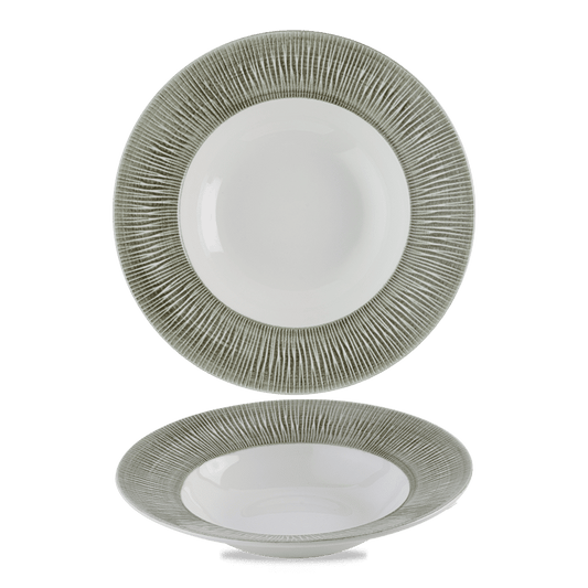 Bamboo Ceramic Spinwash Alpine Wide Rim Bowl 9 1/2" Box of 12 (3-5 Working Days Delivery)