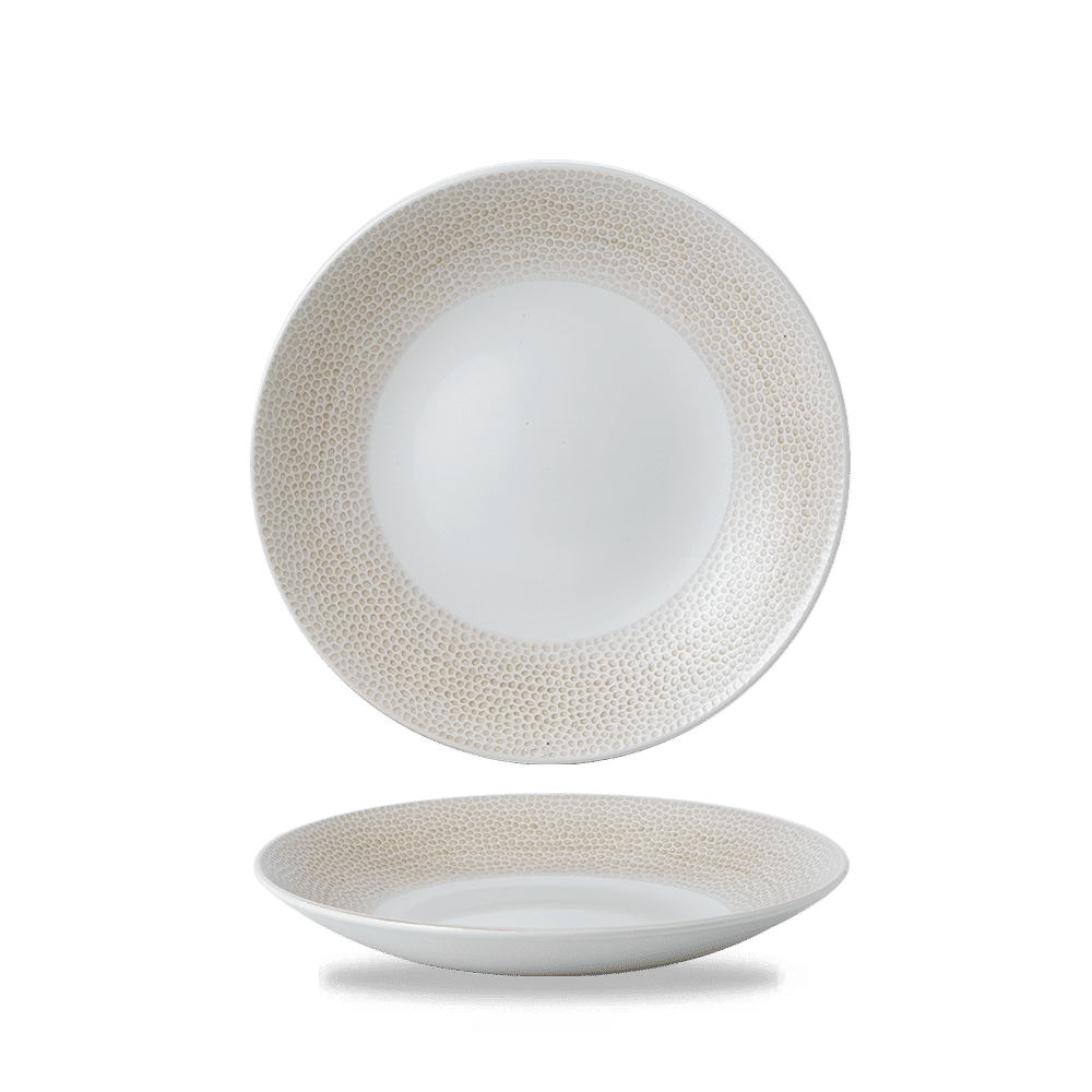 Isla Spinwash Sand  Deep Coupe Plate 9 7/8"  Box 12