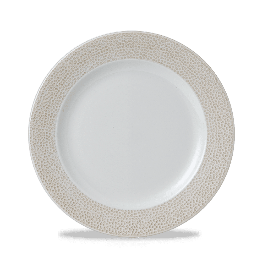 Isla Spinwash Sand  Footed Plate  10 7/8" Box 12