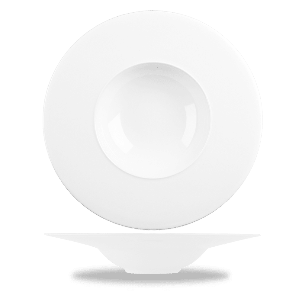 Alc Ambience White Medium Rim Med Rim Bowl 28Cm Box 6