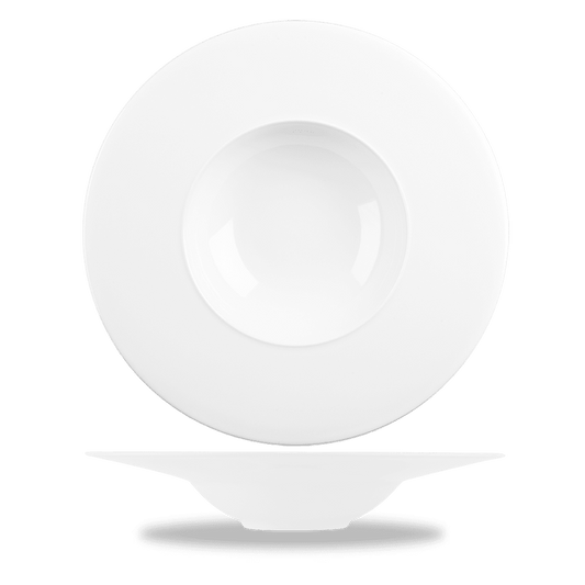 Alc Ambience White Medium Rim Med Rim Bowl 28Cm Box of 6 (3-5 Working Days Delivery)