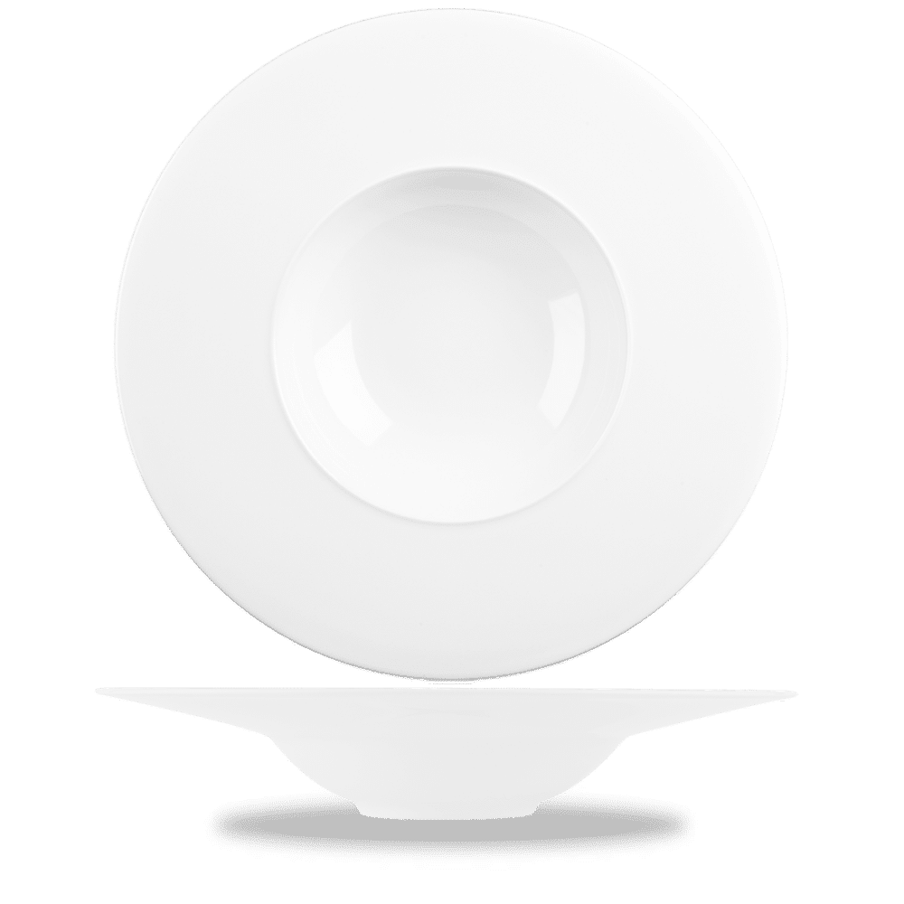 Alc Ambience White Medium Rim Bowl 12 3/8" Box 6