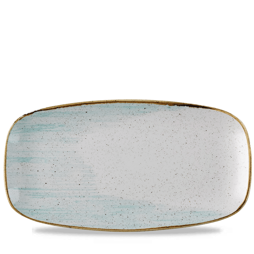 Stonecast Accents Duck Egg  Chefs Oblong Plate 13 7/8X7 3/8" Box 6