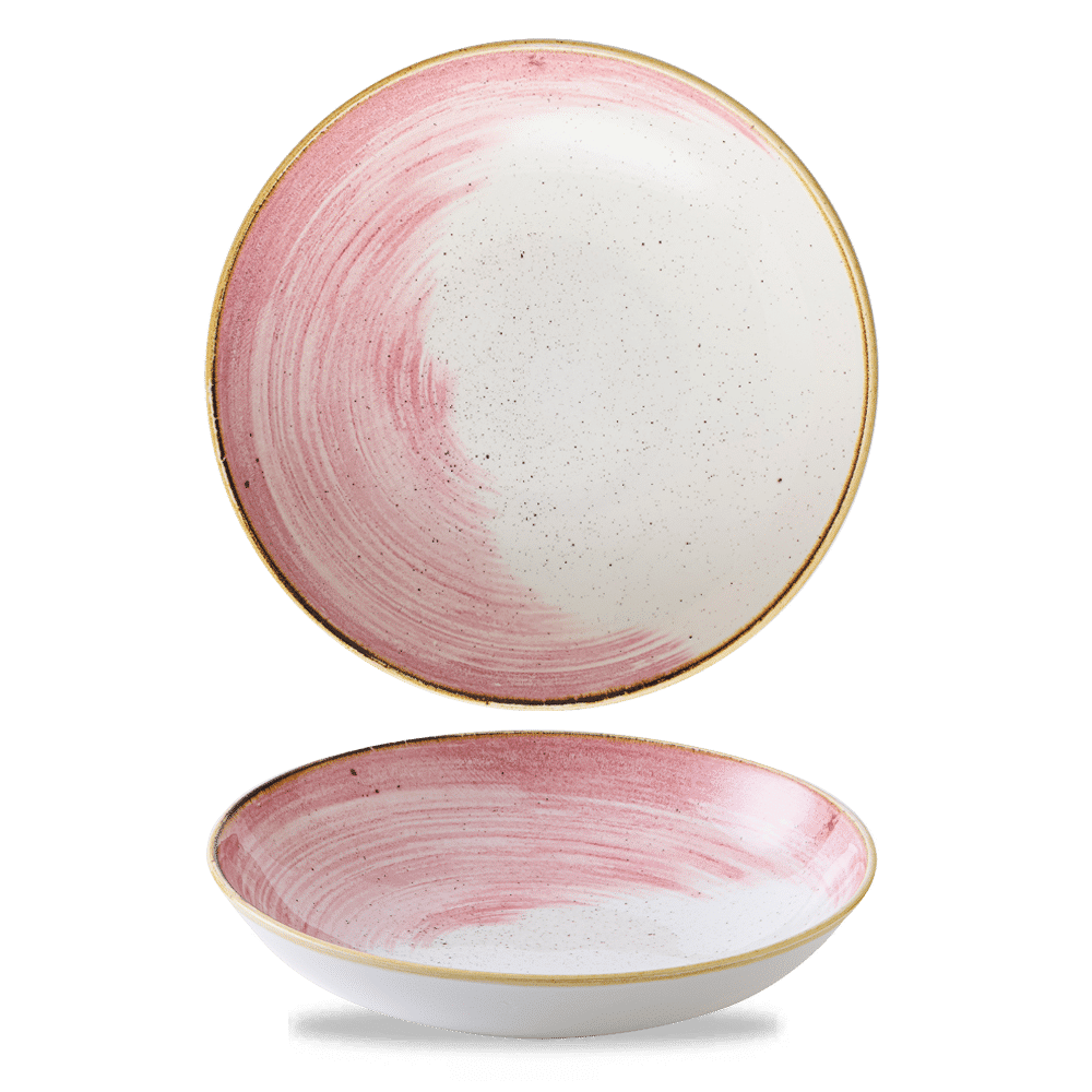 Stonecast Accents Petal Pink Evolve Coupe Bowl 9.75" Box 12