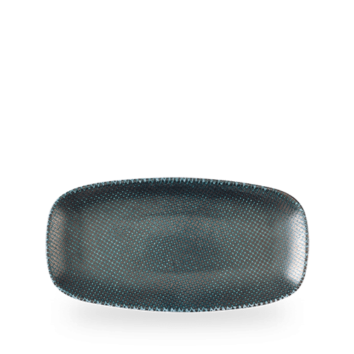 Astro Metallic Blue  Chefs Oblong Plate 11 3/4" X 6"  Box 12