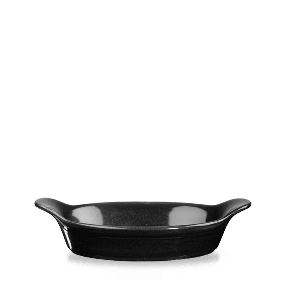 Oynx Black  Large Round Eared Dish 7.125" Box 6