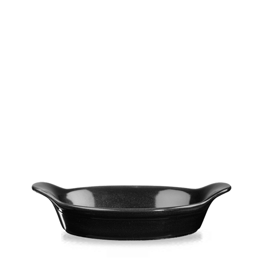 Oynx Black Large Round Eared Dish 7.125" Box of 6 (3-5 Working Days Delivery)