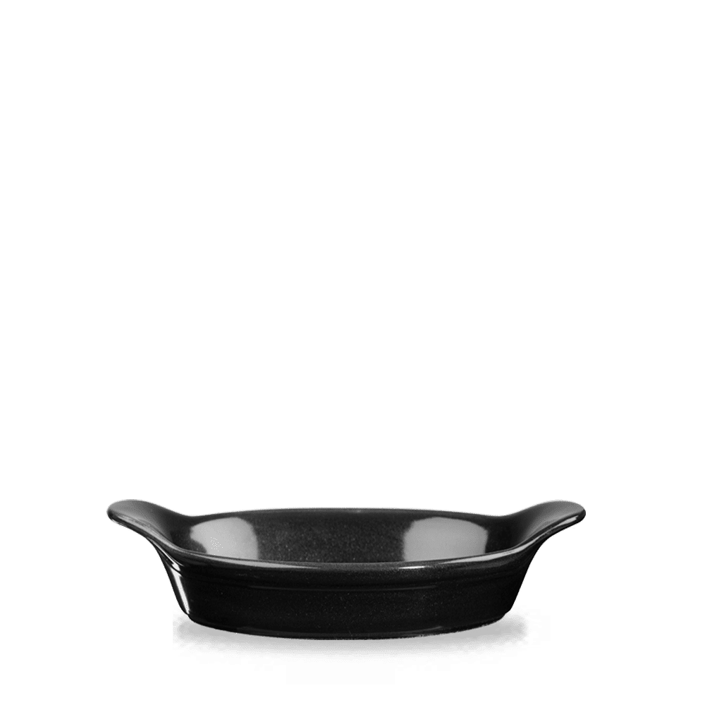 Oynx Black  Small Round Eared Dish 6"X7" Box 6