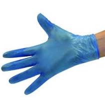 Vinyl Gloves Powder Free Blue Medium pack of 100