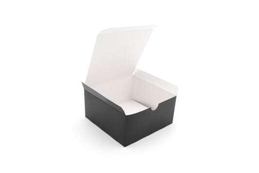 Compostable Standard Black Burger Box Case of 1000 (LxWxD) 108 x 108 x 54mm