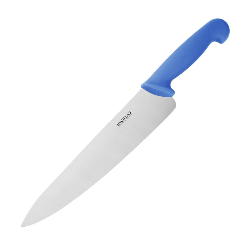 Hygiplas Chefs Knife Blue 25cm - Blade length: 10". Weight: 190g. Blue for raw fish