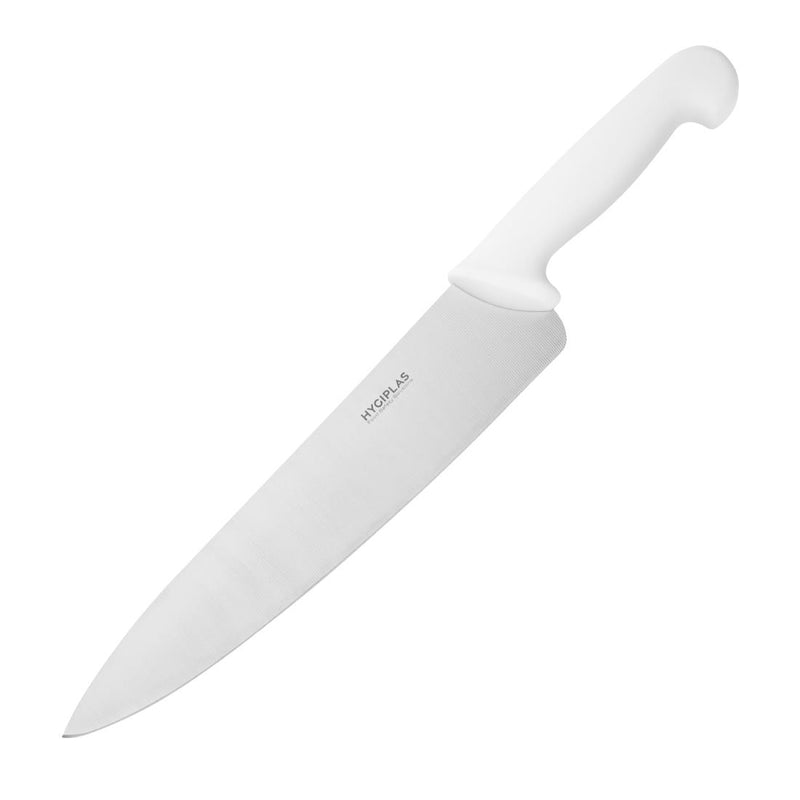 Hygiplas Chef Knife White 25cm - Blade length: 10". Weight: 190g. White for dairy