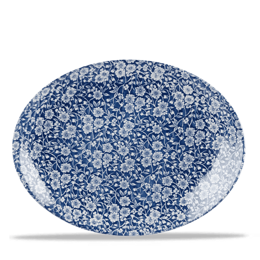 Victorian Calico Prague Orbit Oval Coupe Plate 12.5" Box of 6 (3-5 Working Days Delivery)