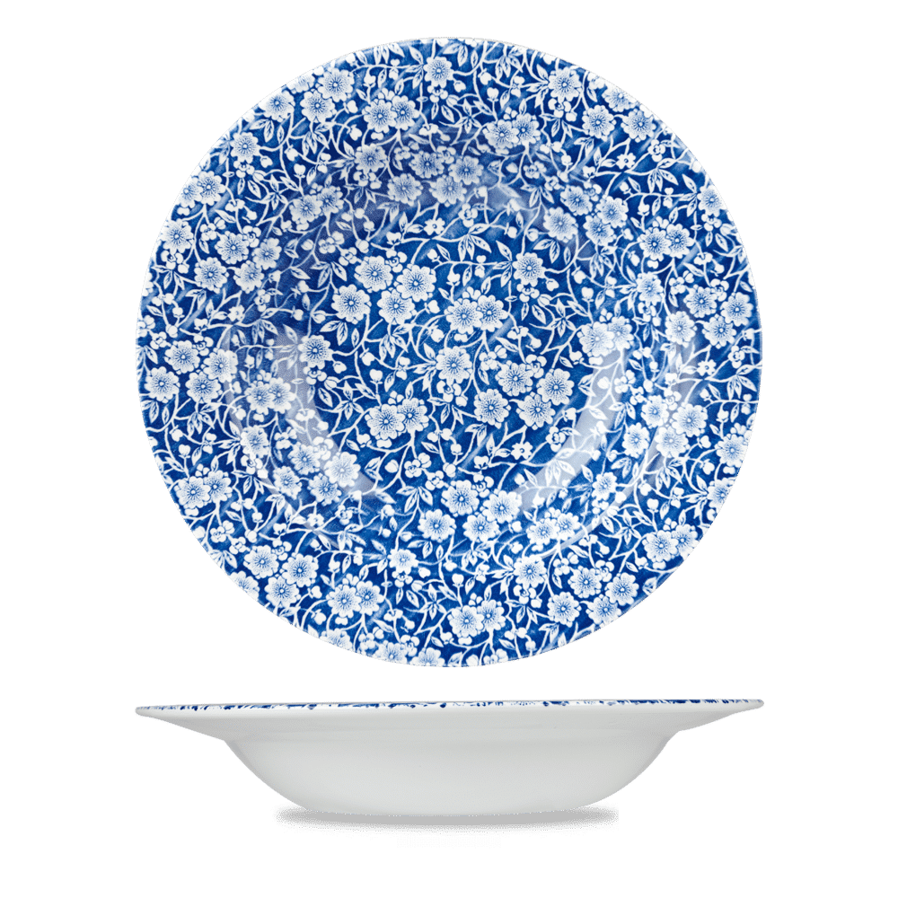 Victorian Calico Prague Profile Rimmed Soup 9.75" Box 6