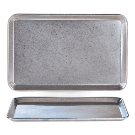 Antique Steel Rectangular Tray 30cm / 19.5cm / 7.5" Box of 12