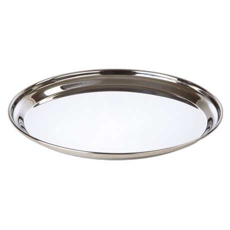 Stainless Steel Round Flat Tray 40cm Pack of 4