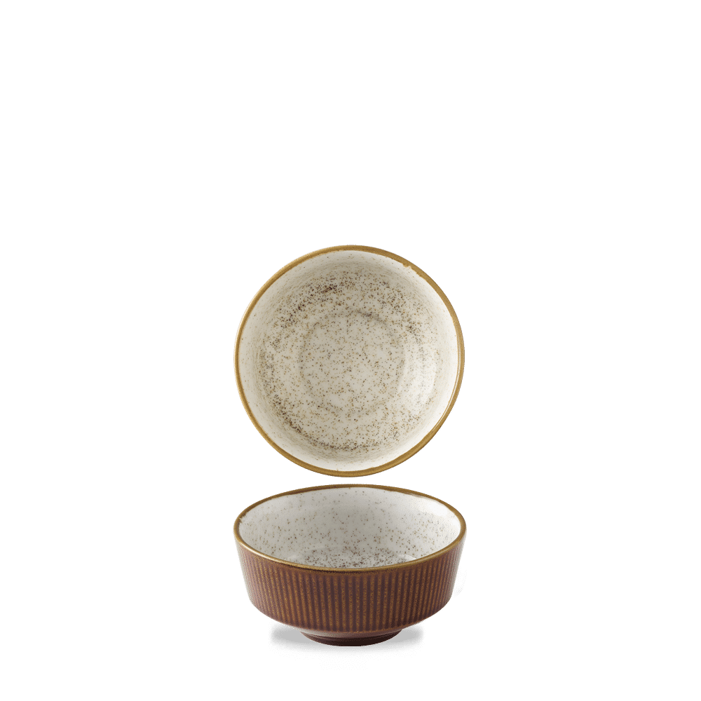 Cinnamon Brown Barley White  Kochi Soup Bowl 15.75Oz Box 12