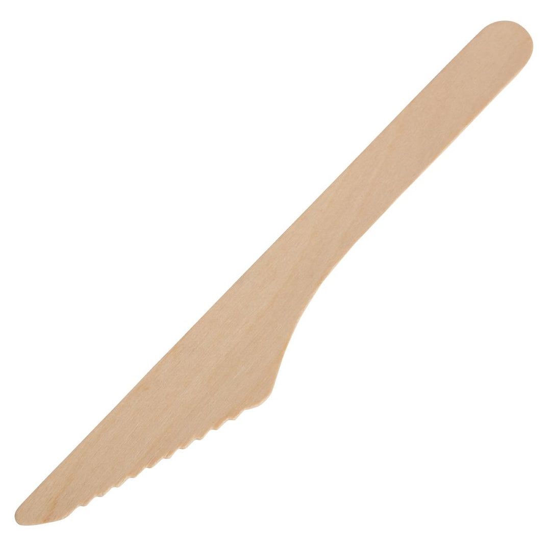 Fiesta Compostable Disposable Wooden Knives Pack of 100