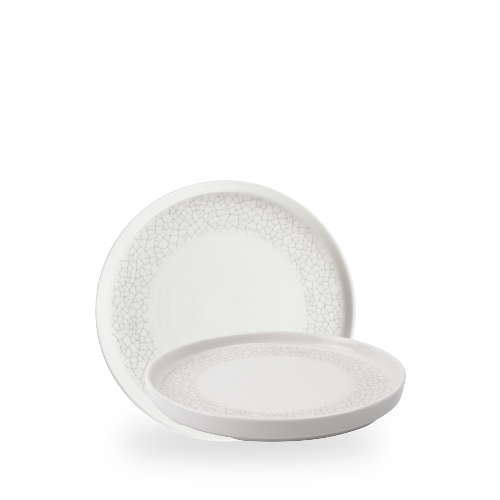 Viana Charcoal Grey Walled Plate 8 1/4" Box of 6 (3-5 Working Days Delivery)
