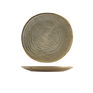 Terra Porcelain Grey Organic Plate 21cm - Pack of 6