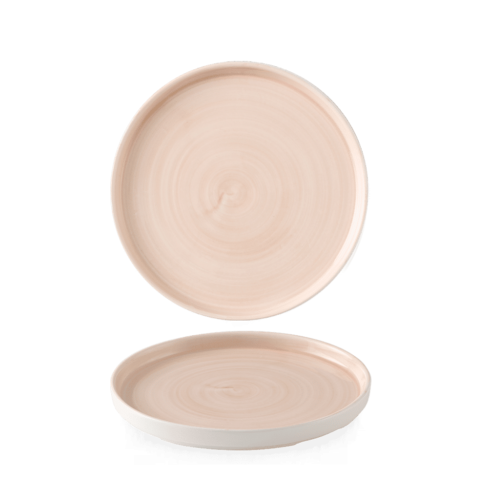 Stonecast Canvas Coral  Walled Plate 6.3" Box 6