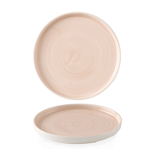 Stonecast Canvas Coral Walled Plate 8.25" Box of 6 (3-5 Working Days Delivery)