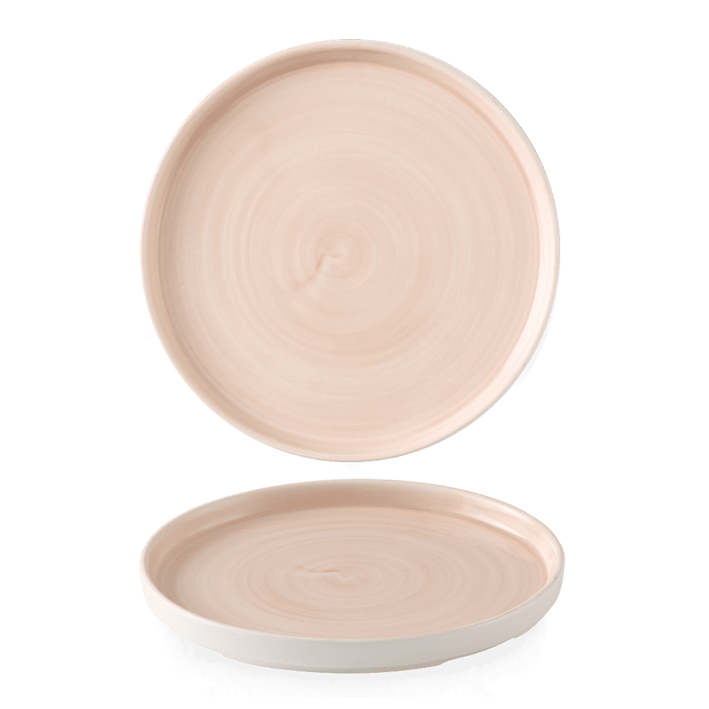 Stonecast Canvas Coral  Walled Plate 10 2/8" Box 6