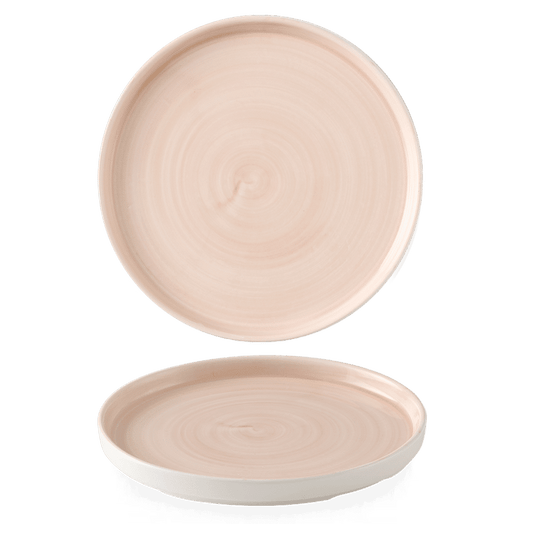 Stonecast Canvas Coral Walled Plate 11" Box of 6 (3-5 Working Days Delivery)