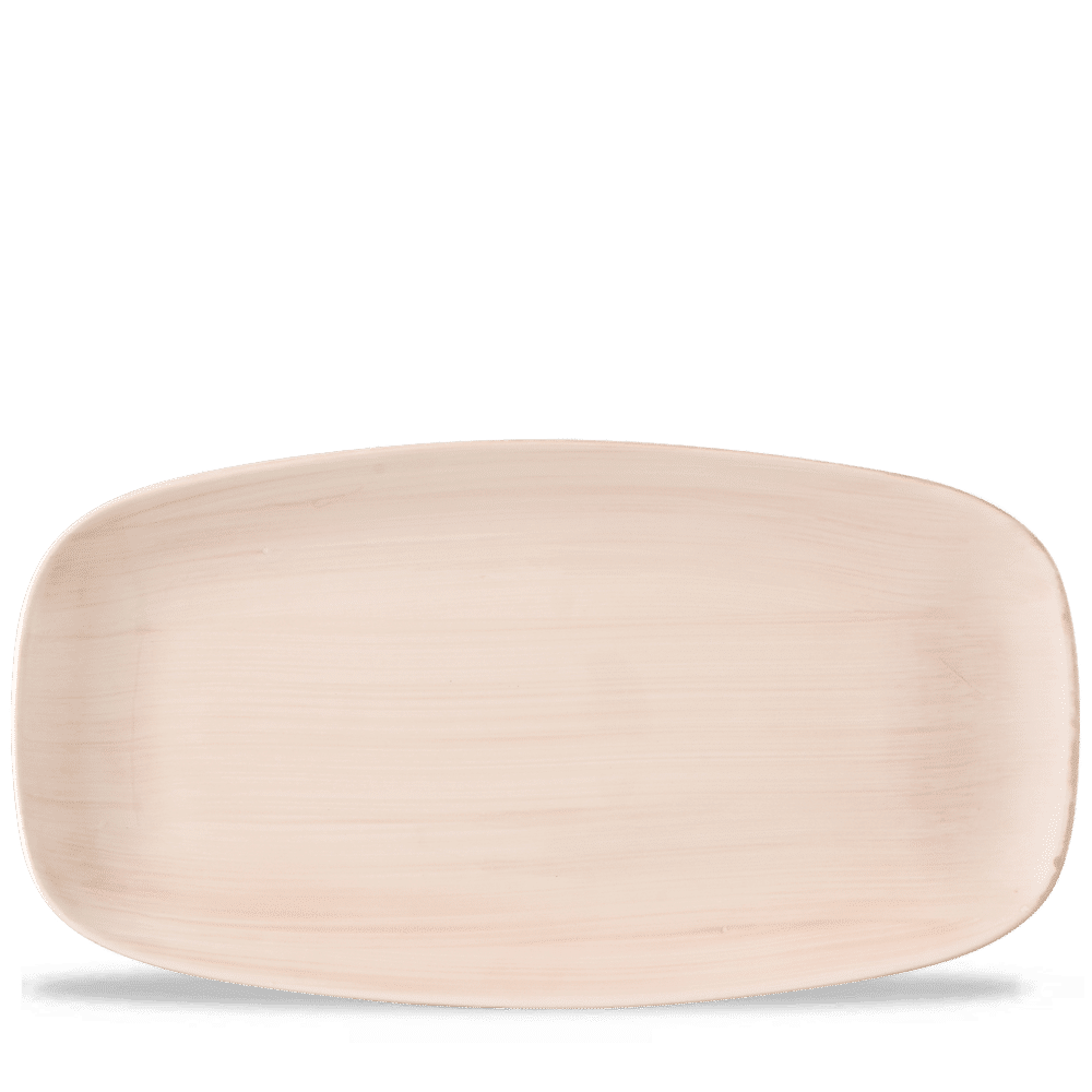 Stonecast Canvas Coral  Chefs Oblong Plate 13 7/8X7 3/8" Box 6