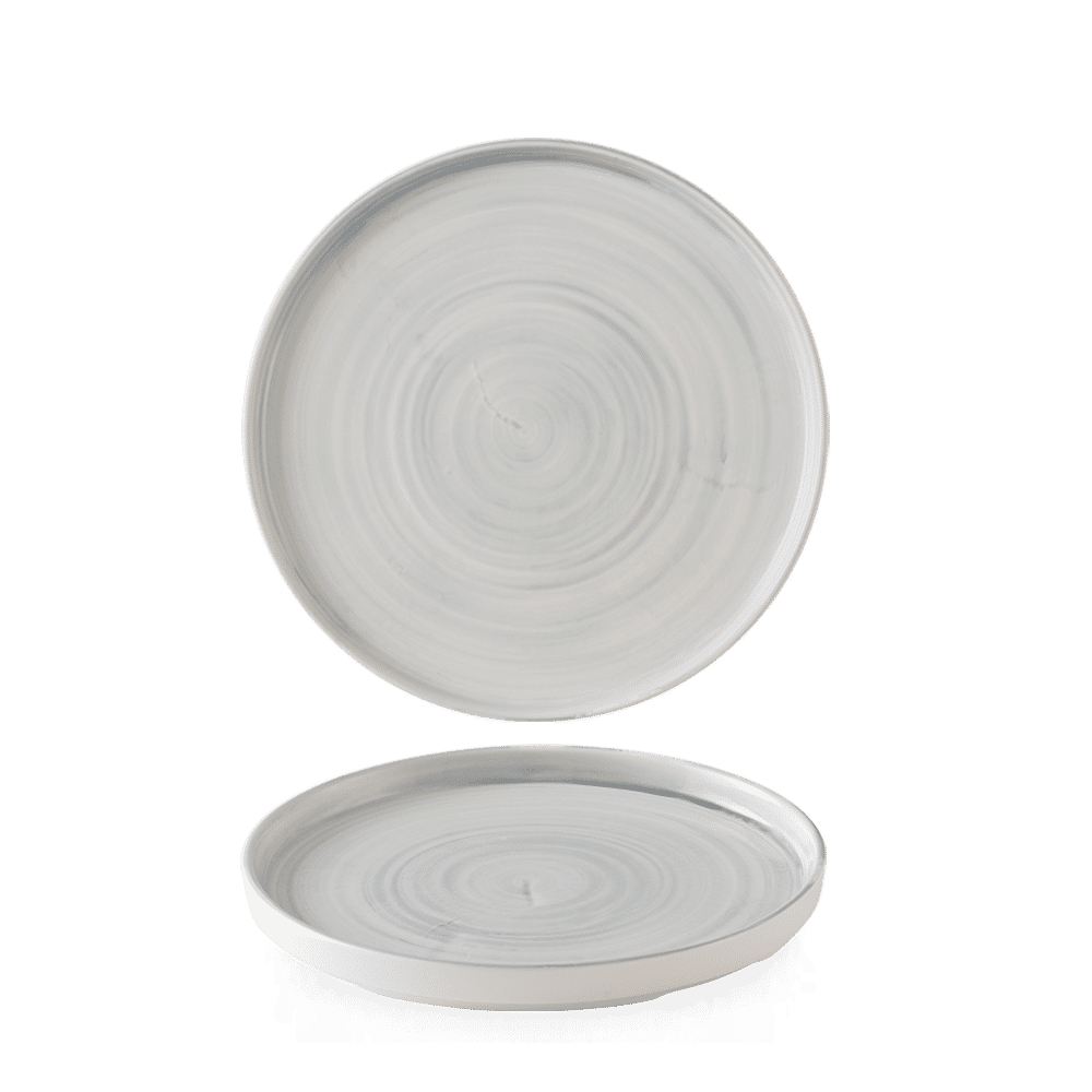 Stonecast Canvas Grey  Walled Plate 6.3" Box 6