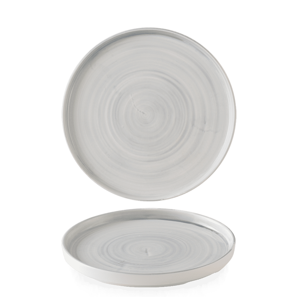 Stonecast Canvas Grey  Walled Plate 8.25" Box 6