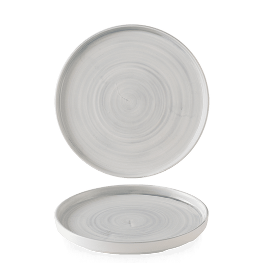 Stonecast Canvas Grey Walled Plate 8.25" Box of 6 (3-5 Working Days Delivery)
