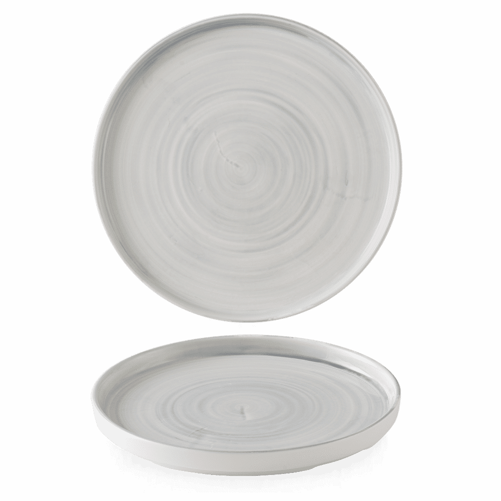 Stonecast Canvas Grey  Walled Plate 11" Box 6